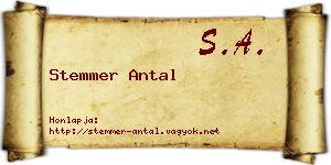 Stemmer Antal névjegykártya